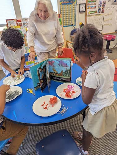 Hispanic Heritage Month - students creating art projects
