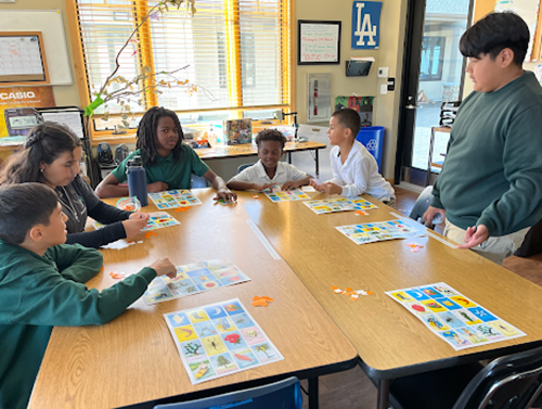 Hispanic Heritage Month - students playing a game in classroom