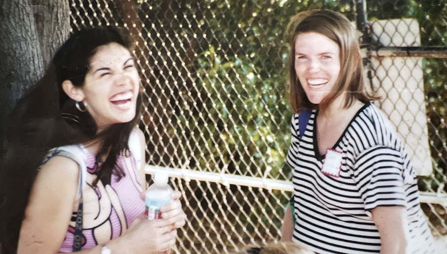 Two women having a good laugh