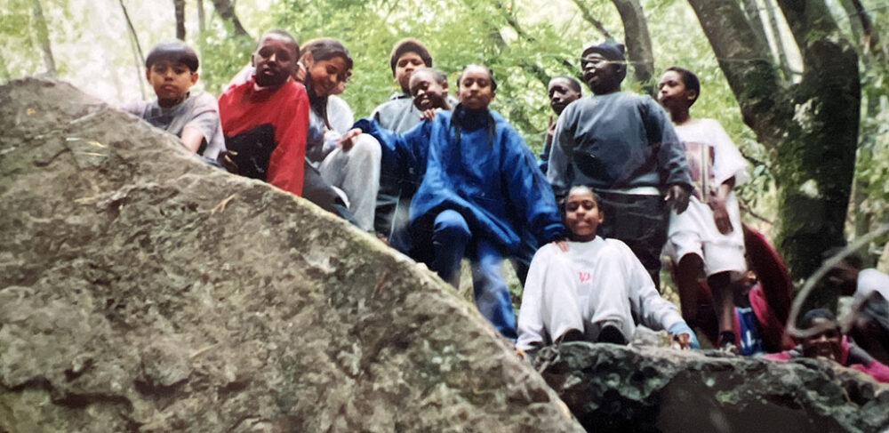 Group of lower graders on nature outing