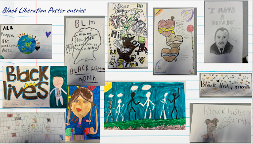 Black History poster by various student artists